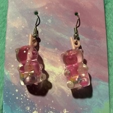 Stylish Bear Shaped Beverage Earrings. Unique, Party, Cute, Festive, Casual