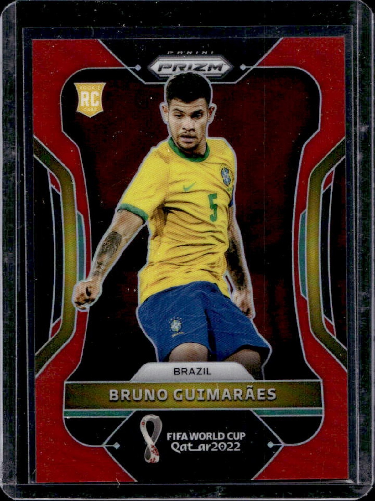 2022-23 Panini Prizm World Cup Bruno Guimaraes RC Red Rookie #/399 Brazil