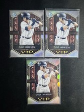 (3)Colt Emerson 2025 Bowman Chrome VIP #VIP-13 Lot - Seattle Mariners