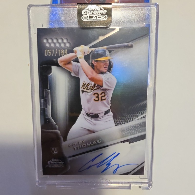 2026 Topps Chrome Black Colby Thomas Auto Refractor /199 Athletics #CBA-CT