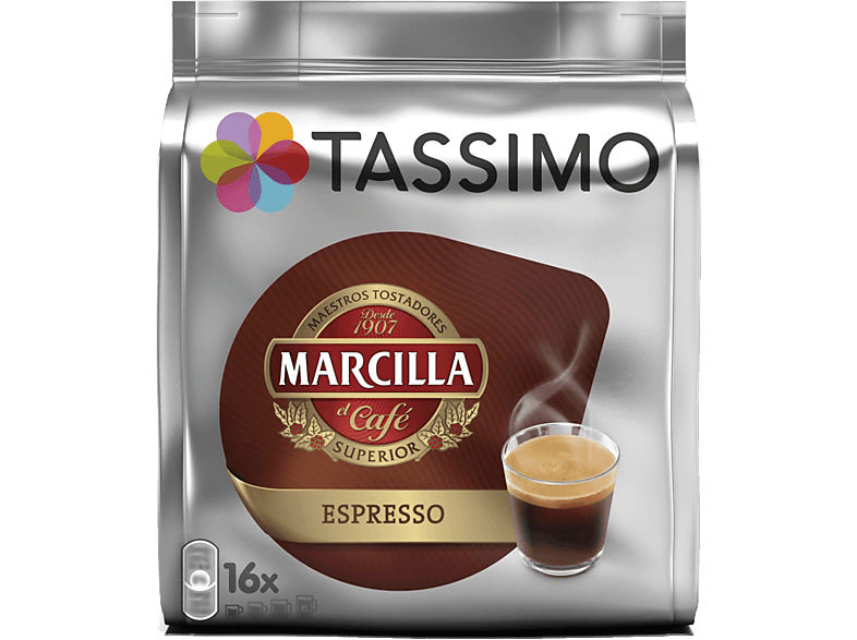 MediaMarkt Tassimo Cápsulas Monodosis, Marcilla Espresso, 16 Cápsulas - Imagen 2