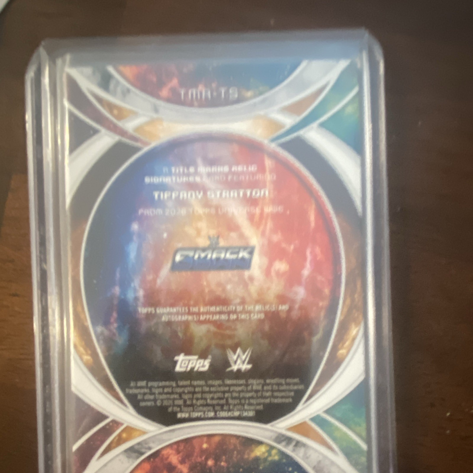 Topps 2024 Tiffany Stratton WWE Title Marks Red Refractor Auto Relic Card #TM-TS view 2