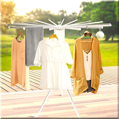 16 Pole Foldable Clothes Laundry Drying Folding Rack Hanging Portable Dryer