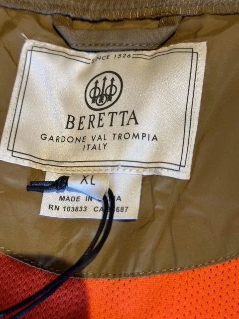 Beretta Hunting Vest GT563 LARGE Mens Tobacco and Blaze - Image 4 of 4