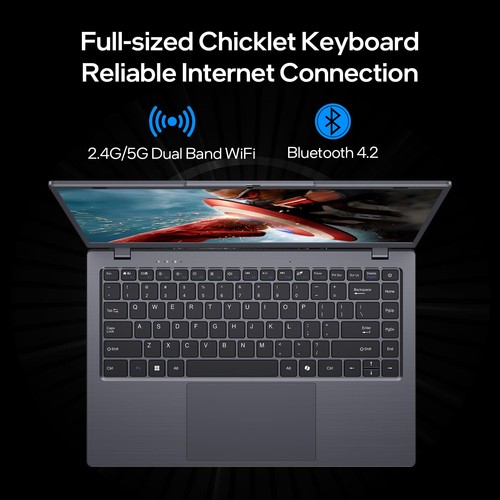 14" Laptop Windows 11 Pro - Intel N5095 Quad-Core, 8GB RAM 128GB SSD, WiFi 5/... - Picture 6 of 7