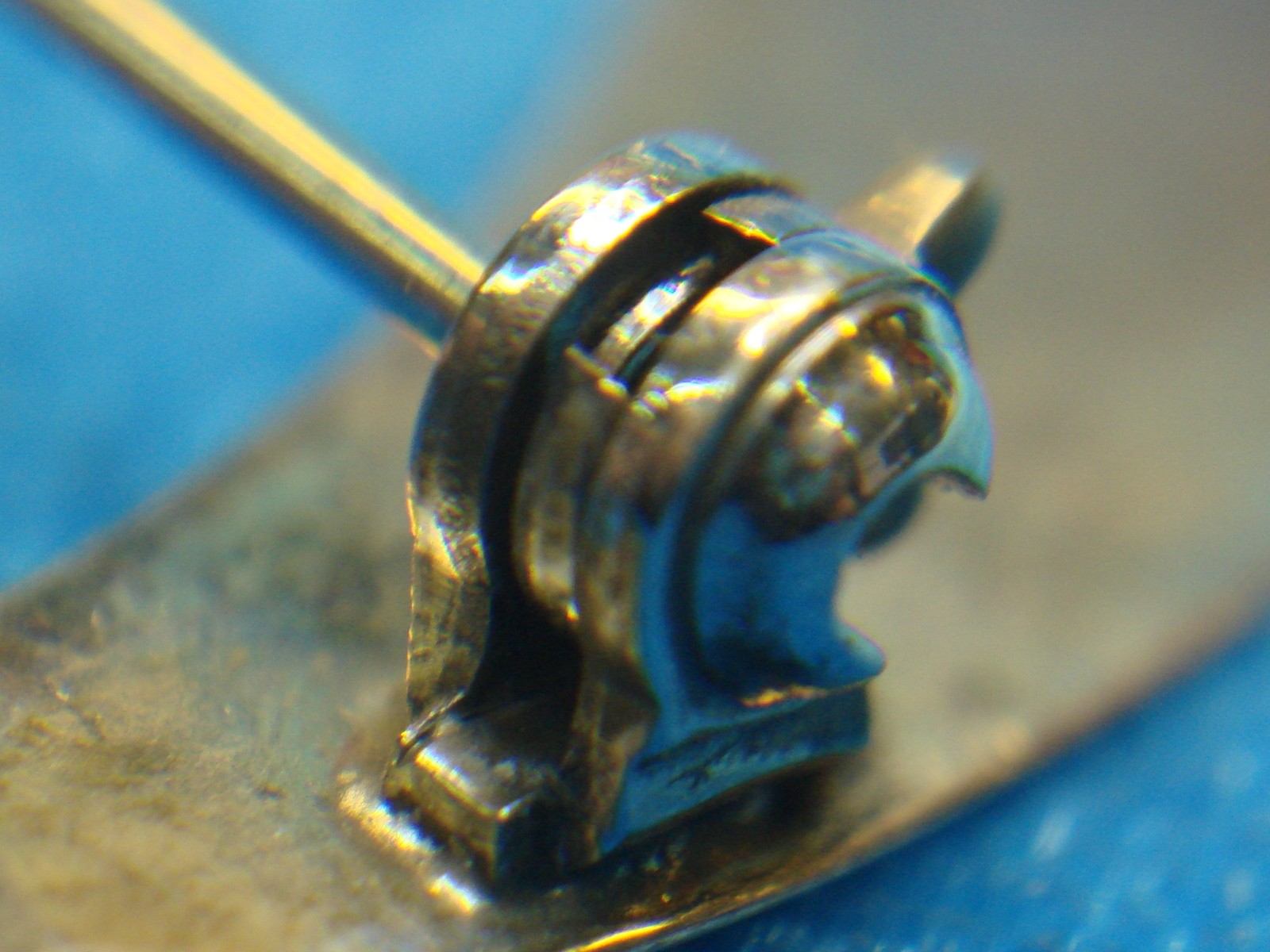 SOLID STERLNG SILVER SWIRL PIN - POSSIBLY ARTISAN… - image 6