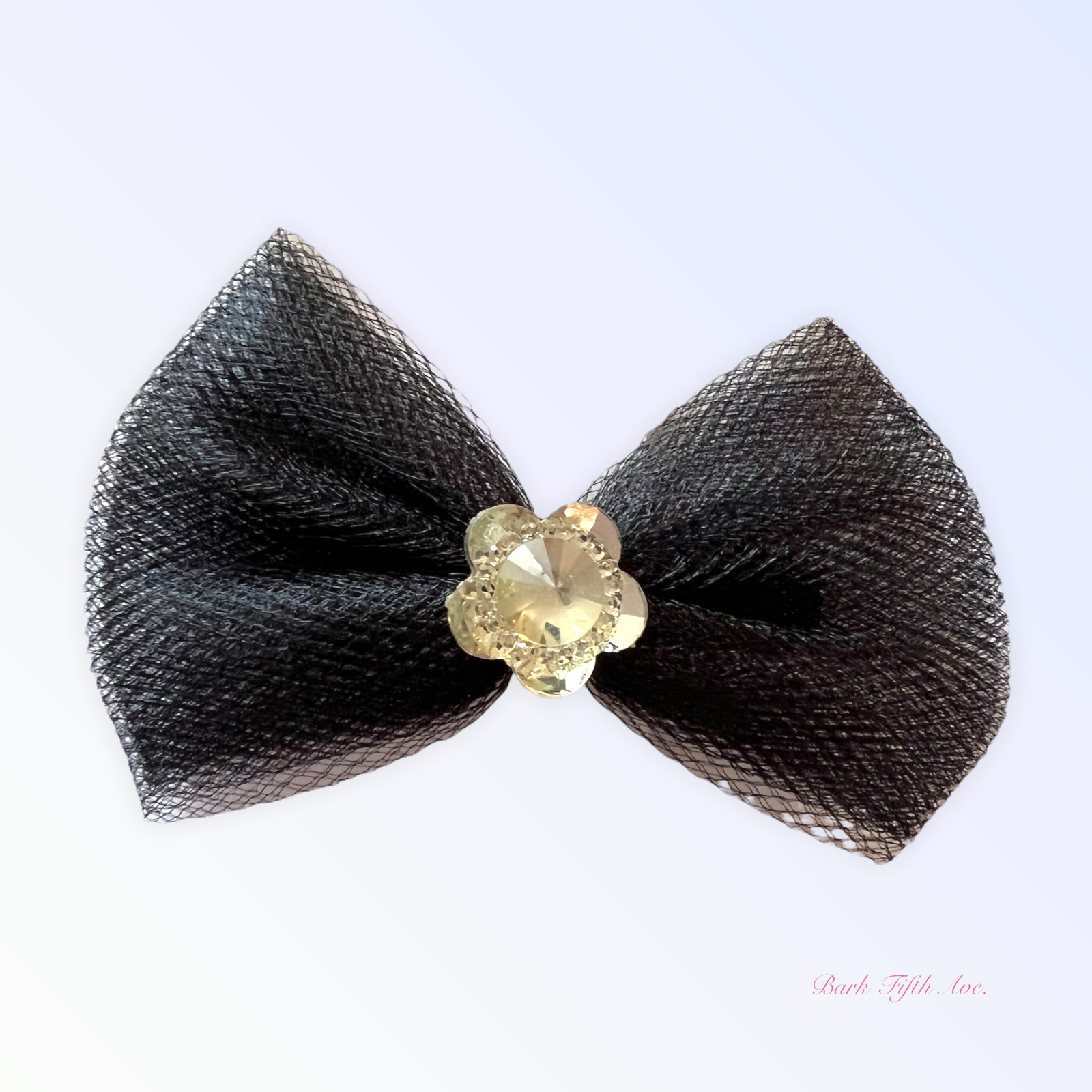 Barette De Flor De Tul Y Cristal