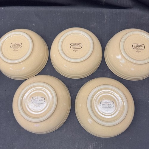 Noritake Stoneware Boulder Ridge Salad Bowls Set of 5 Japan Unused No Box - Picture 4 of 8