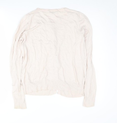 Warehouse Women's Ivory Cardigan, M, Button Accent - Picture 2 of 12