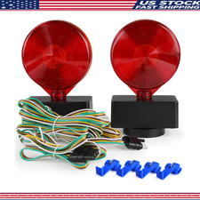 12v Magnetic Towing Light Kit - Dual Sided Red Brake Amber Flasher Rvs Utility 12v Magnetic Towing Light Kit - Dual Sided Red Brake Amber Flasher Rvs Utility