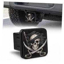2" Hitch Cover, Rubber Towing Hitch Covers Hitch 2x2 Inch Pirate Skull