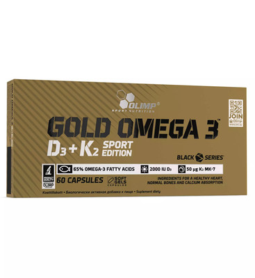 Olimp Gold Omega 3 D3+K2 Sport Edition 60 Caps