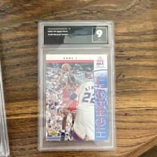 Upper Deck 1993 #198 Michael Jordan NBA Finals Game 1 Graded 9 Bulls
