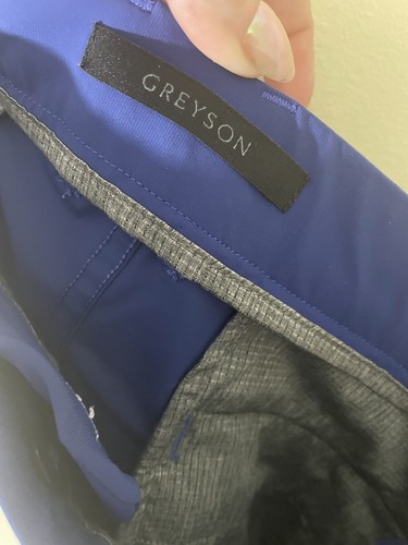 Pantalones GREYSON Montauk para Hombres 36 X 30 Azul Rendimiento Golf Jogger Elastizados NUEVO - Imagen 5 de 6