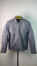 Giubbotto Giubbino Giacca Uomo Slim Fit in di PELLE 100%- di PELLE -IT