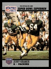 Jerry Kramer 1990-91 Pro Set Super Bowl Silver #64 Green Bay Packers