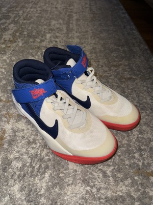 Nike Team Hustle D 10 FlyEase  Summit White/Navy/Game Royal  Size 5