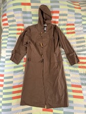 Margaret Howell light weight brown hooded toggle coat, size II medium 