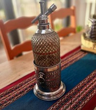 Mid Century  Soda Syphon Vintage, Made in Sheffield. Elegant EPNS Stand. 1955