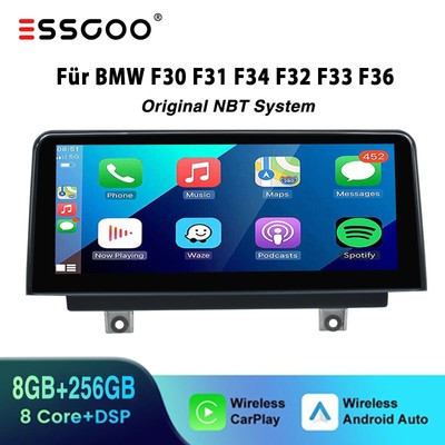 8 Core 8+256G Carplay Autoradio Android 14 GPS DSP Für BMW 3/4er F30 F31 F32 NBT