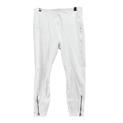 Lysse Ankle Zip Pants Womens White Pull On Stretch Mid Rise Size S