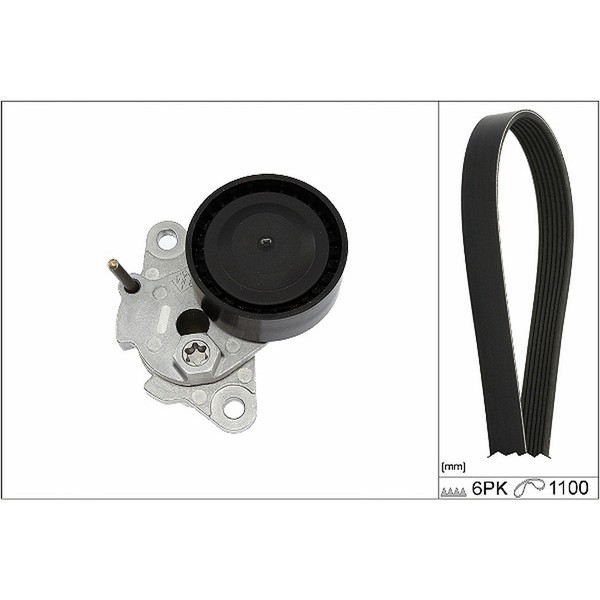 INA Keilrippenriemensatz FüR Audi A4 B8 A5 8T 8F A6 C7 Q3 8U Q5 8RB 1.8/2.0 Tfsi-image