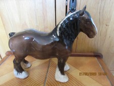 vintage beswick shire horse standing 22cm
