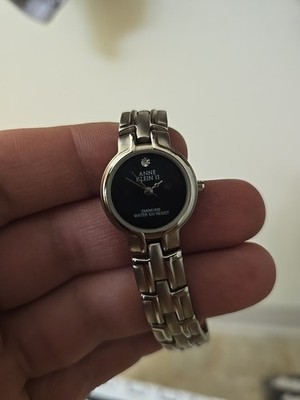 Anne Klein II Watch Stainless Steel Woman s Diamond Vintage Quartz Used
