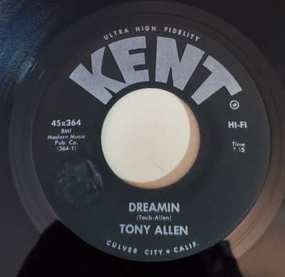 Tony Allen  DREAMIN / BE MY LOVE BE MY LOVE (DOOWOP 45) #364 PLAYS VG+ TO VG++