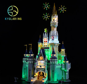 LED Light Kit for Disney Castle - Compatible with LEGO&reg; 71040 Set (Remote)