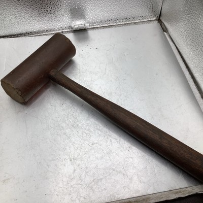 Vintage Unbranded Soft Blow Amber Colored Plastic Resin Mallet