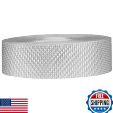Strapworks 1.5" x 50yds White Lightweight Polypropylene Webbing DIY Crafts