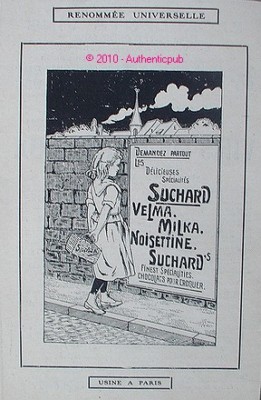 SUCHARD VELMA MILKA CHOCOLATE AD 1910 COCOA AD