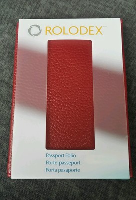 NEW ROLODEX PASSPORT CREDIT CARD FOLIO HOLDER CARRIER #76652 RED Traveler TRAVEL