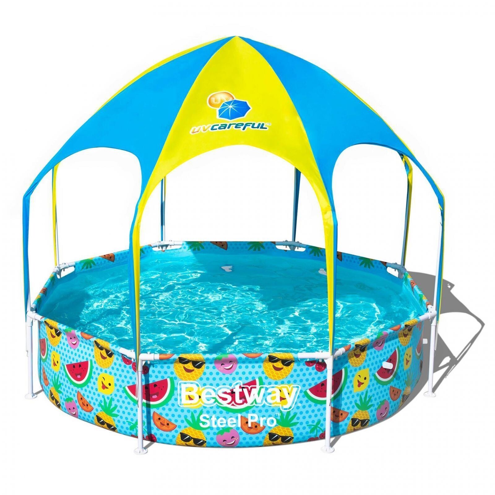 Bestway Piscina bambini con telaio copertura doccetta Steel Pro 244x51 cm 56432