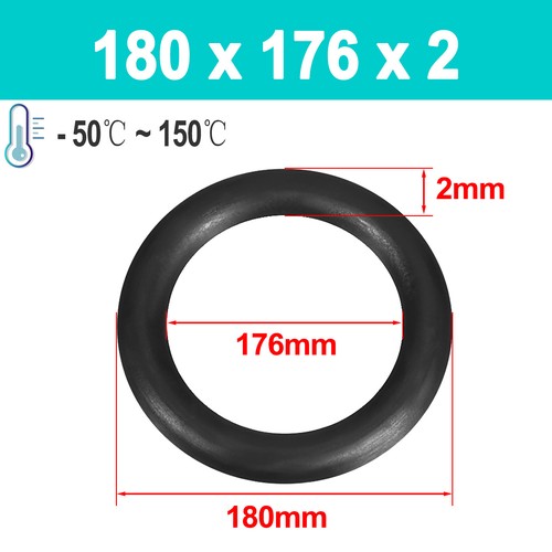 Sellos de junta tórica de goma EPDM de 2 mm sección transversal negro anillo de sellado resistente al ozono - Imagen 138 de 151