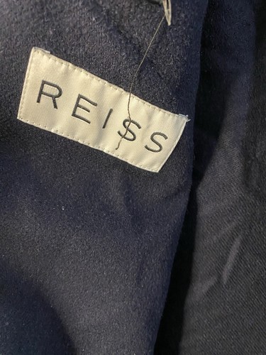 Reiss Blazer Jacket Mens Size 40 Regular Black Wool Blend 5% Cashmere Blazer - Picture 7 of 15
