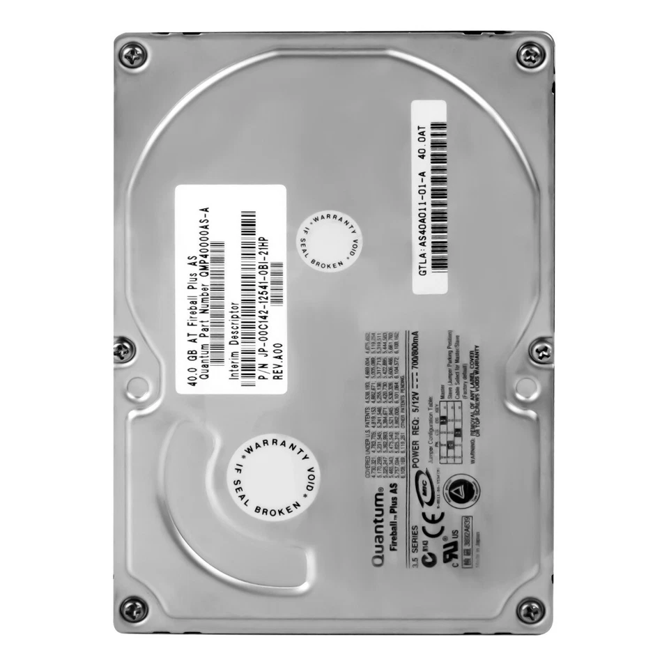 Quantum Fireball Plus as 40GB 7200rpm 2MB ATA 3.5'' QMP40000AS-A AS40A - Image 3 of 3