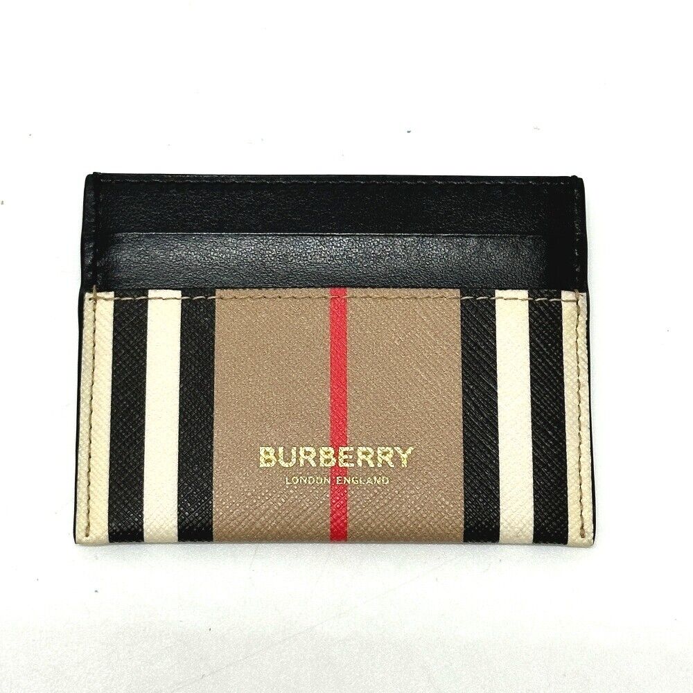 BURBERRY Check logo Business Card Holder Pass Case Card Case BURBERRY Check logo Business Card Holder Pass Case Card Case