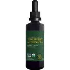 Global Healing USDA Organic Elderberry & Echinacea Liquid Supplement (2 Oz)