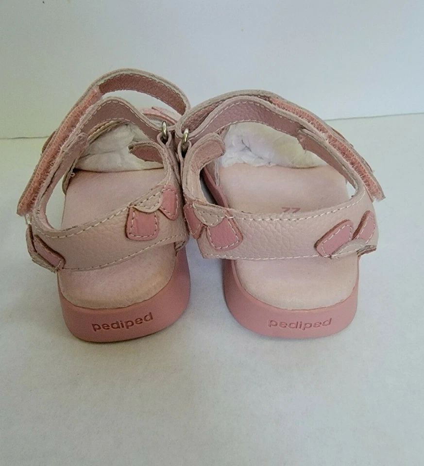 Sandalias rosa pediped flexibles para niña originales $59 talla US 6-6.5 EU 22 Foto 3 de 4