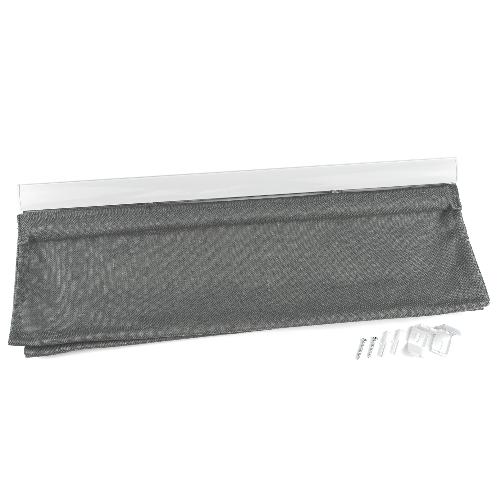 Roman Shades 68"W x 64"H Cordless, Gray, Washable Fabric Total Blackout Shades