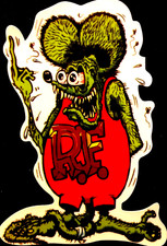 Rat Fink Sticker Keeping It Simple  F... Off  2 12 X 3 34 Glossy
