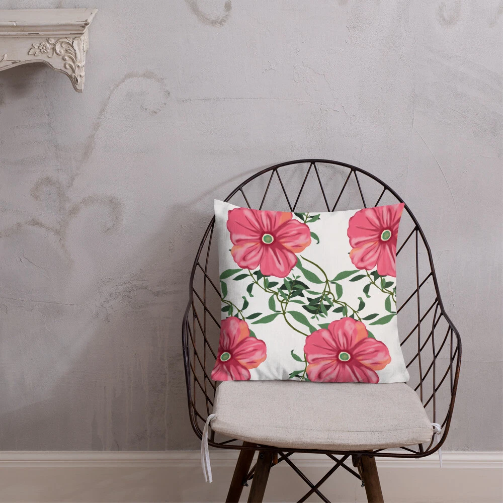 Premium Pillow - flower/nature design