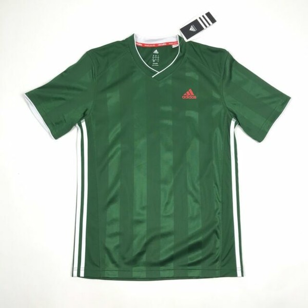 adidas Men's Soccer Shirt Vneck Jersey Green Size Small for sale