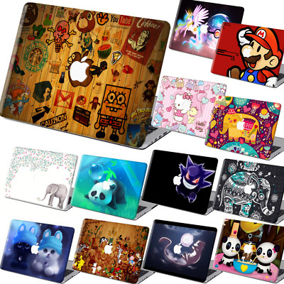 Cute Cartoon Pattern Rubberized Matte Hard Cut Case KB Cover For Macbook Air Pro