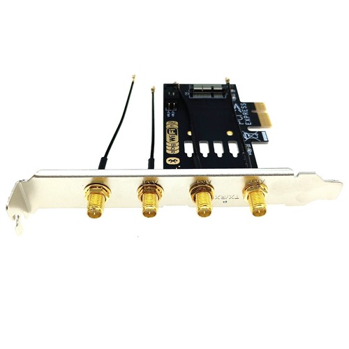 BCM94360CD to Desktop PC PCI-e Converter WiFi Bluetooth 4 Antenna Adapter Board - 第 8/11 張圖片