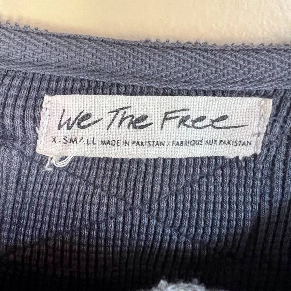 Top We the Free People para mujer Ellie térmico holgado boho azul talla XS de gran tamaño Foto 2 de 4