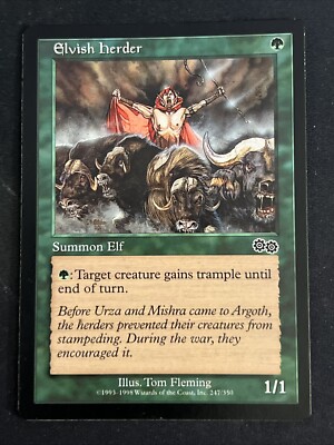 1x Elvish Herder (247) Urza's Saga LP MTG Magic the Gathering x1 MKE