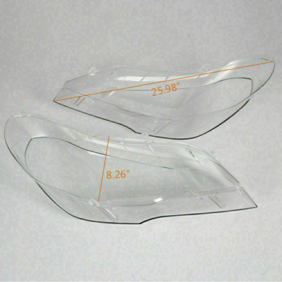 Lens Lamp Cover Headlight Bright Headlampshade 2Pcs Fit For 2007-2012 BMW X5 E70